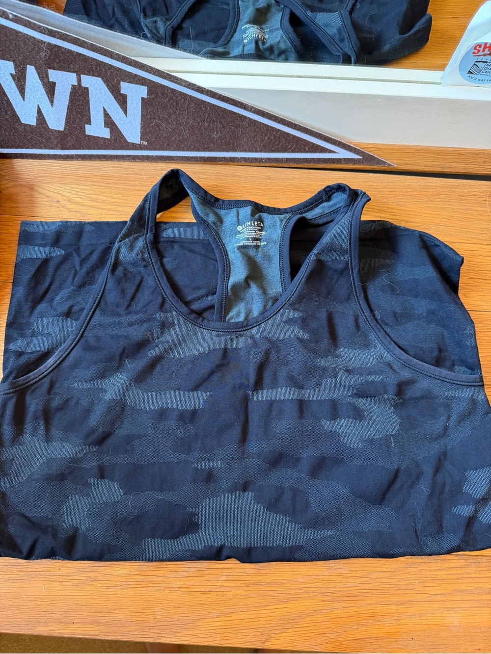 Athleta Black Camo Racerback Swim Coverup Top